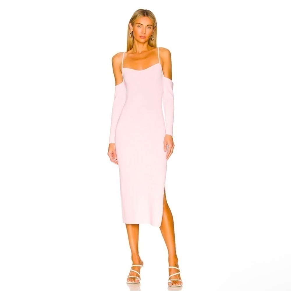 NWOT BARDOT Stella Knit Dress Sorbet Pink Xs Midi